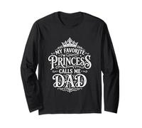 Ma Princesse préférée m'appelle Papa, Fille, fête des pères Manche Longue