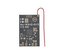 Ma-RX42-S Récepteur 5CH (compatible avec FUTABA-SFHSS) Mise à niveau ESC intégrée : fonction MicroRX Surveillance en temps réel de la tension de la batterie Récepteur Tension de fonctionnement et