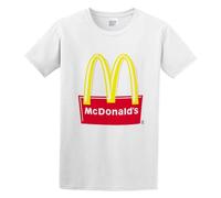 MA.SCARA Men's Round Neck T-Shirt Designed McDonalds Cotton Carefully Designed, Every Design is Just Right White S