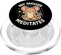 Ma Souris médite sur Le thème Animal Mignon PopSockets PopGrip pour MagSafe