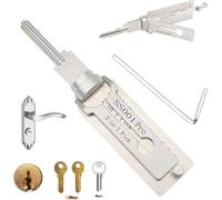 Ma/ster Key Lock Pick Tool, 2-in-1 Pick and Decoder Tools for S-Groove Door Lock-Locks Picking kit, Locks Picks Decoder for Auto,Stainless Steel Key Decoders,Ss001 & Ss002 Pro (Ss001 Pro)