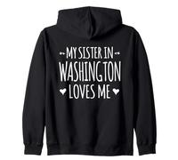 Ma sœur à Washington m'aime Proud America, État des États-Unis Sweat à Capuche