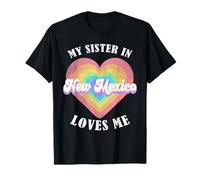 Ma sœur au Nouveau-Mexique m'aime Heart Retro Groovy USA T-Shirt