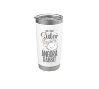 Ma sœur contre un lapin angora Gobelet isotherme en acier inoxydable double paroi