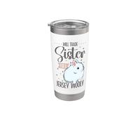 Ma sœur contre un lapin de Jersey Wooly Gobelet isotherme en acier inoxydable double paroi