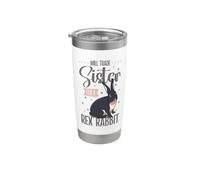 Ma sœur contre un lapin Rex Gobelet isotherme en acier inoxydable double paroi