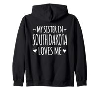 Ma sœur du Dakota du Sud m'aime Proud America USA State Sweat à Capuche
