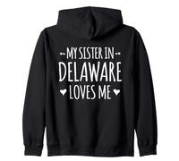 Ma sœur du Delaware m'aime Proud America USA State Sweat à Capuche