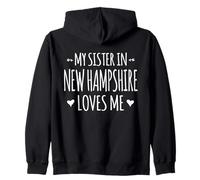 Ma sœur du New Hampshire m'aime Proud America USA State Sweat à Capuche