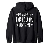 Ma sœur en Oregon m'aime Proud America USA State Sweat à Capuche