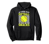 Ma sœur Joue au Softball Je suis là pour The Snacks Funny Sweat à Capuche