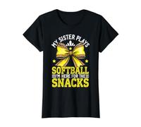 Ma sœur Joue au Softball Je suis là pour The Snacks Funny T-Shirt Graphique avec Valeur