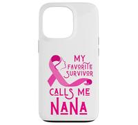 Ma survivante préférée m'appelle Nana Cancer du Sein Grand-mère Maman Coque pour iPhone 13 Pro
