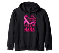 Ma survivante préférée m'appelle Nana Cancer du Sein Grand-mère Maman Sweat à Capuche