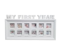Ma table de photo de première année, PVC 12 mois Baby First Year Photo Cadre, 8x16, 5 pouces nouveau-né bébé Cadre bureau
