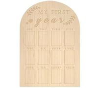 Ma table de photo de première année, Wood 12 mois Baby First Year Photo Cadre, 12x17 pouces porte arc mon cadre photo de première année pour Boy girl cadeau, mon cadre photo de première année
