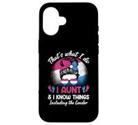 Ma Tante et I Know Things Keeper of The Gender Messy Bun Coque pour iPhone 16