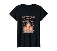 Ma Tante préférée, Un câlin de Dessin animé avec des cœurs Pastel pour Enfants T-Shirt