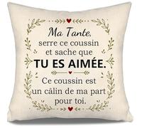 Ma Tante Serre ce Coussin et sache Que tu ES aimée Housses de Coussin pour Tante de Nièce Neveu Anniversaire Fête des Mères Cadeau de Noël