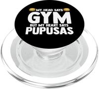 Ma tête Dit Gym mais Mon cœur Dit Pupusas El Salvador PopSockets PopGrip pour MagSafe
