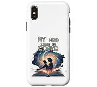 Ma tête vit dans les livres - Les amateurs de lecture et de littérature mignons Coque pour iPhone X/XS