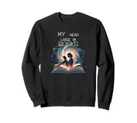 Ma tête vit dans les livres - Les amateurs de lecture et de littérature mignons Sweatshirt
