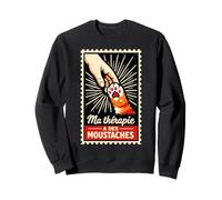 Ma thérapie a des Moustaches Chat Humour Sweatshirt