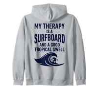 Ma thérapie est Une Planche de Surf et Une Vague Tropicale Amusante Sweat à Capuche