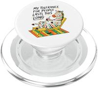 Ma tolérance Envers Les Gens Dure Aussi Longtemps PopSockets PopGrip pour MagSafe