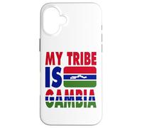 Ma Tribu est la Gambie J'adore la Carte du Drapeau de la Gambie Coque pour iPhone 16 Plus