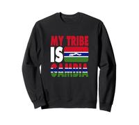 Ma Tribu est la Gambie J'adore la Carte du Drapeau de la Gambie Sweatshirt