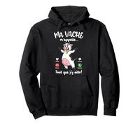 Ma Vache m'appelle Humour Drole Femme Fille Motif Vaches Sweat à Capuche