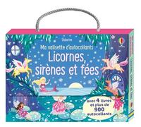 Ma valisette d'autocollants Licornes, sirènes et fées : avec de nombreux autocollants brillants ! Dès 3 ans - Various - Usborne - Boîte ou accessoire - Jeux livres objets
