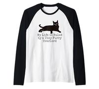 Ma Vie est dirigée par Un Petit Suzerain Poilu Funny Cat Lovers Manche Raglan