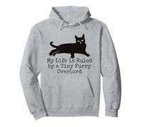 Ma Vie est dirigée par Un Petit Suzerain Poilu Funny Cat Lovers Sweat à Capuche