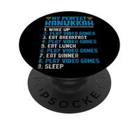 Ma Vie Parfaite de Joueur à Hanoukka PopSockets PopGrip Adhésif
