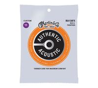 Martin Cordes de guitare acoustique MA130FX Flexible Core Custom 11-47 Phosphore bronze et soie