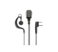 Midland Micro avec écouteur mono MA21-L PRO – câble spiralé, VOX/PTT, connecteur L 2-pin, Noir