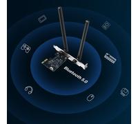 MA30E AC1200Mbps Wireless Bluetooth 5.0 PCIe WiFi Adapter for PC,MU-MIMO Wide Signal Coverage PCIe WiFi Card,Network Card for Desktop/PC Windows 10/11 (64Bit)