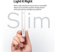 Ma5r Lampe Vidéo Led Rvb 5 W 1800 K-10000 K À Charge Magnétique En Couleur Prend En Charge Le Contrôle Par Application Nfc Banque D'alimentation Intégrée (Rouge)[Z3749]