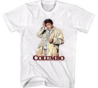 MA9&HUI Columbo V1 TV Series Drama Film Movie Poster T-Shirt White Vintage White T-Shirts à Manches Courtes(X-Large)