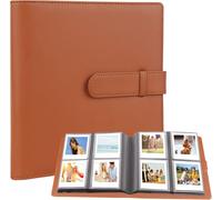 Maa-288 Pochettes Album Photo Pour Appareil Photo Fujifilm Instax Square Sq1/Sq6/Sq10/Sq20, Imprimante Kodak Mini 3 Square, Mini 3 Retro, Mini Shot 3 Square, Mini Shot 3 Square Retro (Marron)