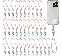 Maa-50 St¿¿Ck Grand Rouge Mobile Phone Lanyard Strap For Keyrings, Mobile Phone Pendant Loops With Carabiner, Phone Ring Strap, Mobile Phone Charm Cord For Pendents, Usb Key Pendentif
