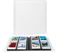 Maa-Album Photo Grand Format Avec 192 Poches Pour Les Photos Polaroid Carrées De Type I-Type (88 X 107 Mm) Et Pour Les Images Du Film Instax Wide (108 X 86 Mm) (Blanc)