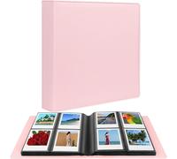 Maa-Album Photo Grand Format Avec 192 Poches Pour Les Photos Polaroid Carrées De Type I-Type (88 X 107 Mm) Et Pour Les Images Du Film Instax Wide (108 X 86 Mm) (Rose)