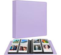 Maa-Album Photo Grand Format Avec 192 Poches Pour Les Photos Polaroid Carrées De Type I-Type (88 X 107 Mm) Et Pour Les Images Du Film Instax Wide (108 X 86 Mm) (Violet)