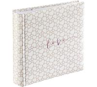 Maa-Album Photo Jumbo ""Romance"" À Personnaliser (Album Photo Livre De Mariage Ou Naissance Bébé, Livre D'or Ou Cadeau, 22,5x22 Cm, 100 Pages, Motif C?ur, Titre Love, 200 Photos 10x15 Cm) Beige/Blanc