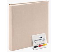 Maa-Goldbuch 24605 Summertime Trend 2 Album Photo Avec 60 Pages Blanches Avec Intercalaires En Papier Et Couverture En Lin Beige 25 X 25 X 4 Cm