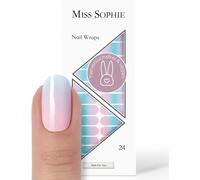Maa-Melt For You Lot De 24 Films Adhésifs Ultra Fins Pour Ongles - Dégradé De Couleur Bleu, Rose