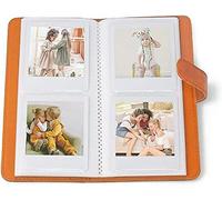 Maa-Mini Album Photo Pour Fujifilm Instax Square Sq6, 80 Pochettes En Cuir Synthétique De Qualité Supérieure Pour Appareil Photo Instax Square Sq1/Sq10/Sq20/Sq6 Imprimante Polaroid Share Sp-3 - Orang